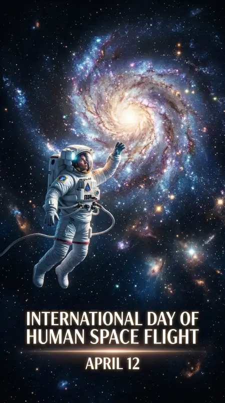 Astronaut Poster Design Hd - Free International Day Of Human Space Flight 2026 Download