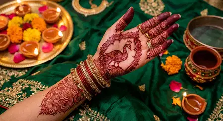 attractive karwa chauth mehndi design 2026 - Karwa Chauth Mehndi Design 2026