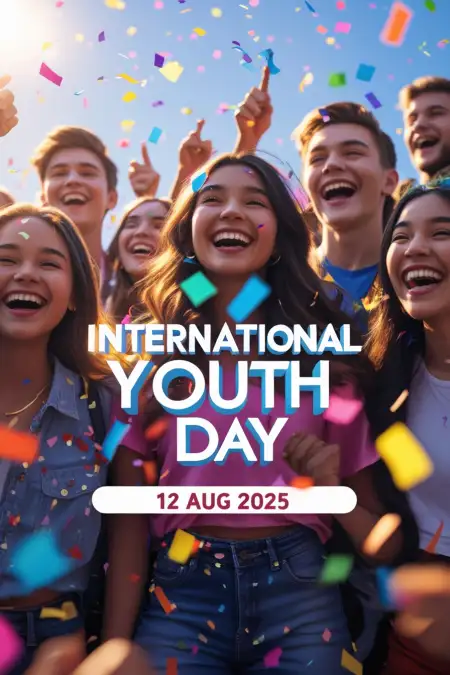 August 12 International Youth Day 2025 Image - Free International Youth Day Download