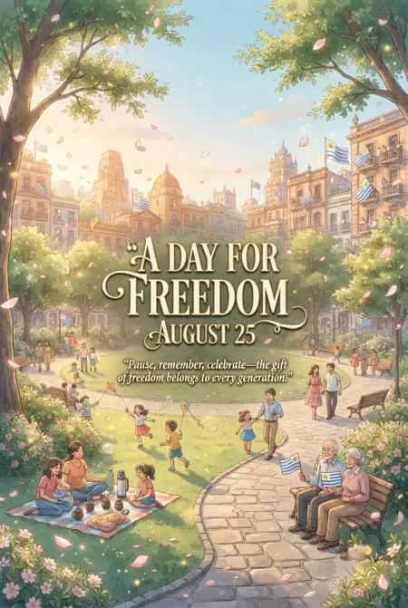 August 25 Holiday - Free Uruguay Independence Day 2026 Download
