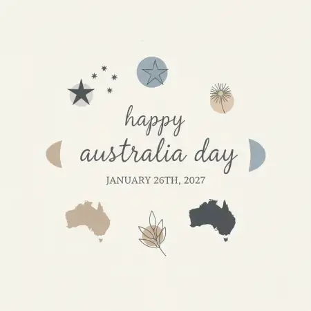 Australia Day Minimal Design - Free Happy Australia Day Download