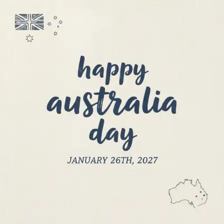 Australia Day One Line Wishes - Free Happy Australia Day Download