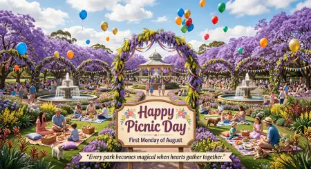 Australia Picnic Day 2026 Colorful Picnic Artwork - Free Australia Picnic Day 2026 Download