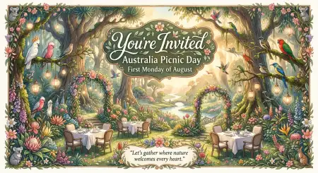 Australia Picnic Day 2026 Elegant Invitation Template - Free Australia Picnic Day 2026 Download