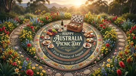 Australia Picnic Day 2026 Floral Picnic Design - Free Australia Picnic Day 2026 Download