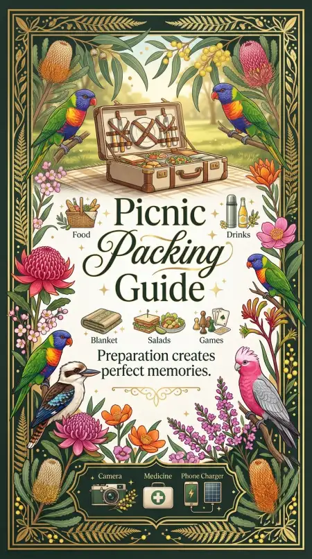 Australia Picnic Day 2026 Picnic Basket Illustration - Free Australia Picnic Day 2026 Download