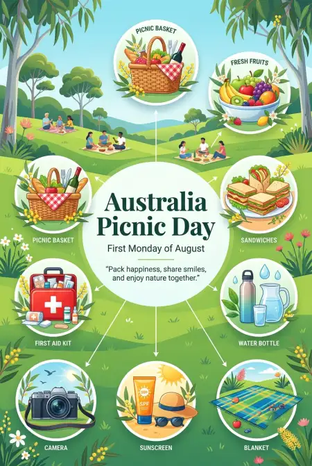 Australia Picnic Day 2026 Pinterest Pin Design - Free Australia Picnic Day 2026 Download