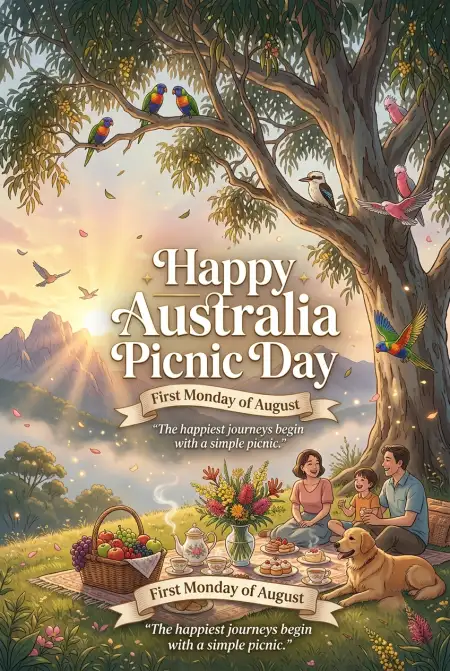Australia Picnic Day 2026 Premium Stock Illustration - Free Australia Picnic Day 2026 Download