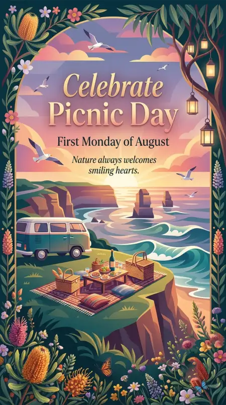 Australia Picnic Day 2026 Vertical Poster Design - Free Australia Picnic Day 2026 Download