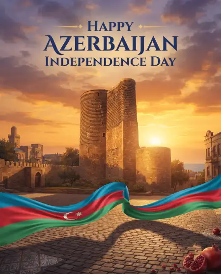 azerbaijan independence day 2026 cultural heritage poster