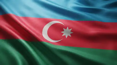 azerbaijan independence day 2026 flag with golden stars