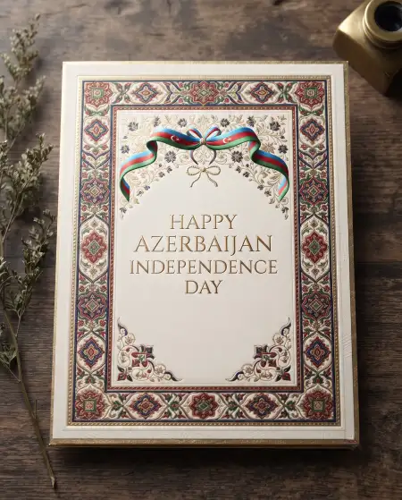 azerbaijan independence day 2026 luxury black gold greeting - Azerbaijan Independence Day 2026