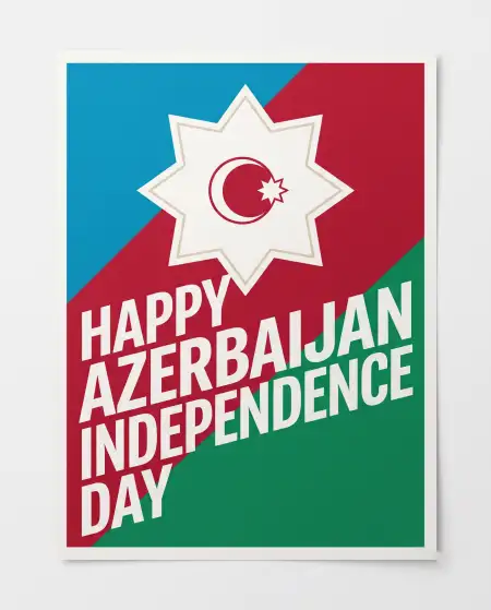 azerbaijan independence day 2026 minimalist vector illustration - Azerbaijan Independence Day 2026