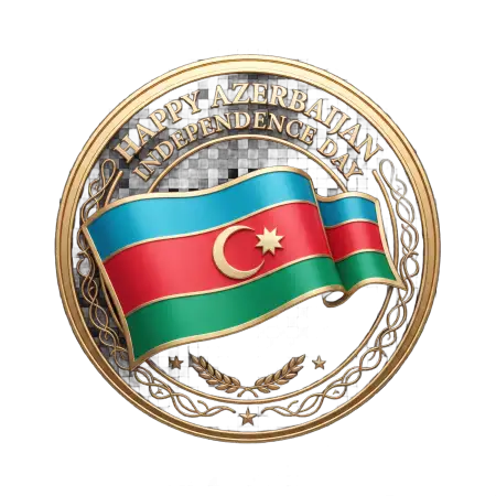 azerbaijan independence day 2026 square greeting design png - Azerbaijan Independence Day 2026