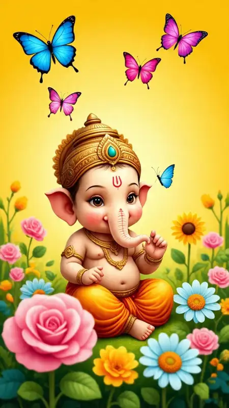 Baby Ganesha Cartoon Drawing For Kids - Free Ganesh Download