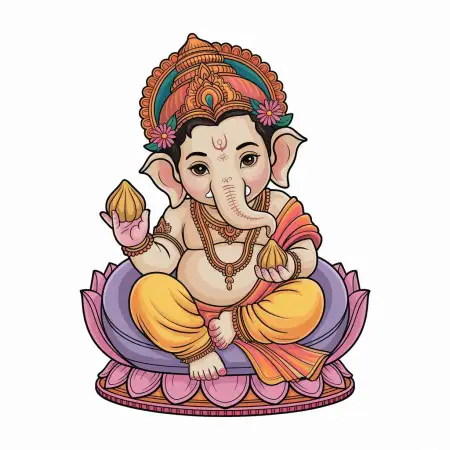 Baby Ganesha Cartoon Theme Decoration - Free Ganesh Download