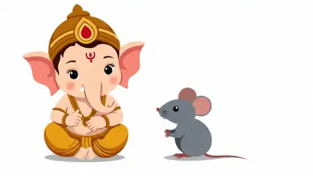 Baby Ganesha Puja Photo For Kids - Free Ganesh Download