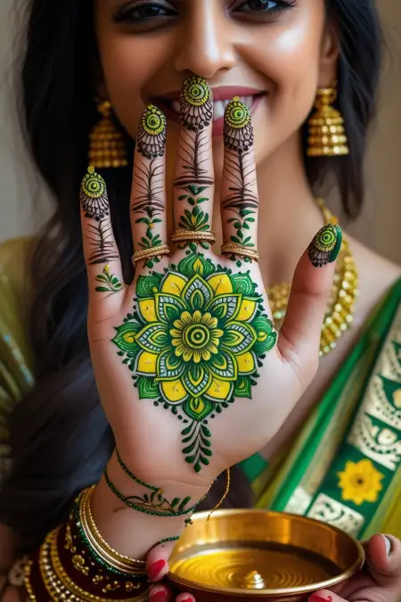 Back Side Mehndi Design For Teej Function - Free Hariyali Teej Mehndi Design Download