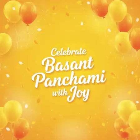 Basant Panchami Social Media Post Yellow Theme - Free Basant Panchami Social Media Post Download