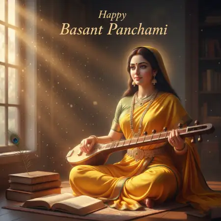 Basant Panchami Wishes For Knowledge And Wisdom - Free Happy Basant Panchami Wishes Download