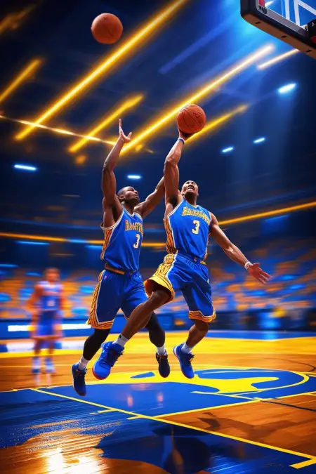 Basketball Court Background With Night Lights - Free Sports Background Download