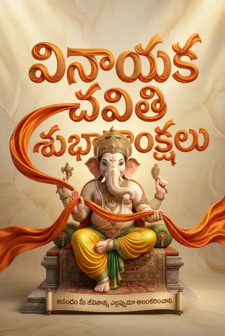 Beautiful Ganesh Chaturthi Wishes In Telugu