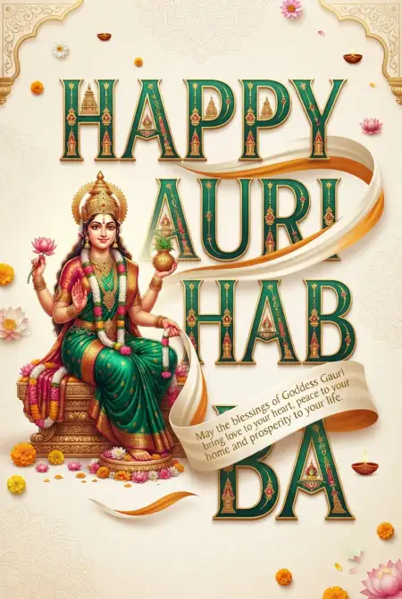 beautiful gauri habba wishes images 2026 - Happy Gauri Habba Wishes 2026