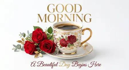 Free Beautiful Good Morning Flowers And Coffee Pictures Background Image Download