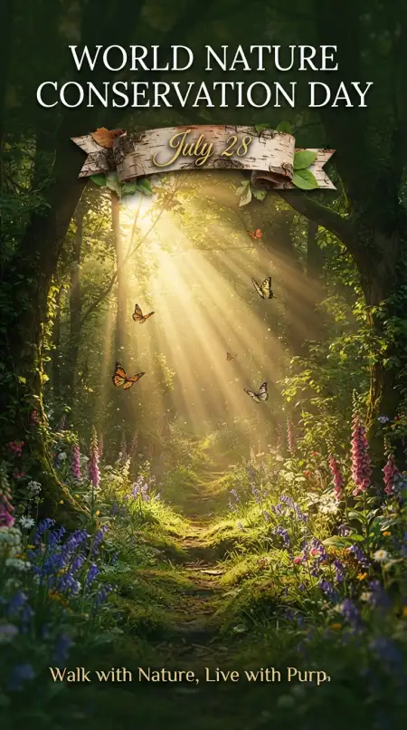 Beautiful Green Forest Background - Free World Nature Conservation Day 2026 Download