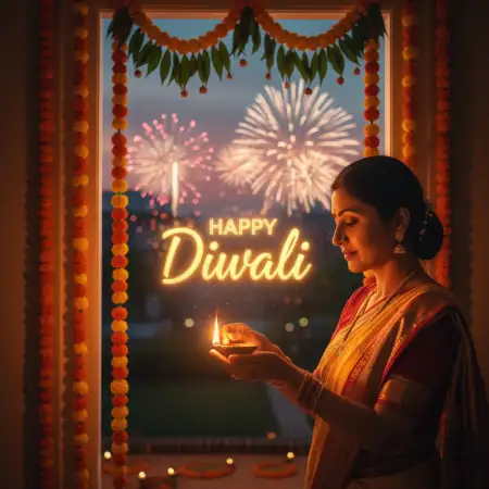 Beautiful Happy Diwali Greetings 2025 Messages With Images - Free Happy Diwali Message Download