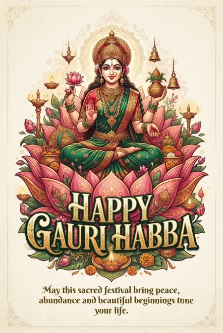 beautiful happy gauri habba images 2026 - Happy Gauri Habba Wishes 2026