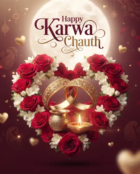 beautiful happy karwa chauth facebook greetings - Happy Karwa Chauth Beautiful Shareable Greetings