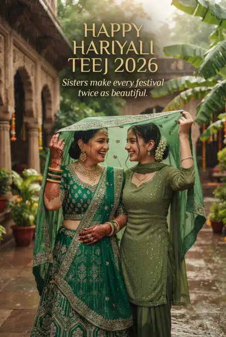 beautiful hariyali teej wishes in hindi 2026 - Happy Hariyali Teej 2026