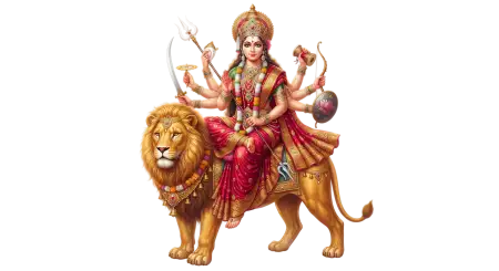 beautiful maa durga png with golden crown - Maa Durga Png