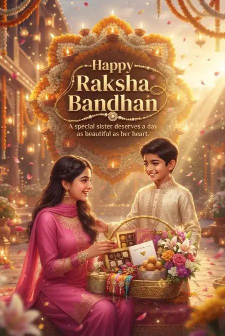 Beautiful Raksha Bandhan Wishes 2026 - Free Happy Raksha Bandhan Wishes 2026 Download