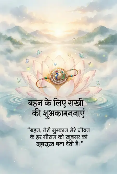 Free Beautiful Raksha Bandhan Wishes In Hindi Image Download