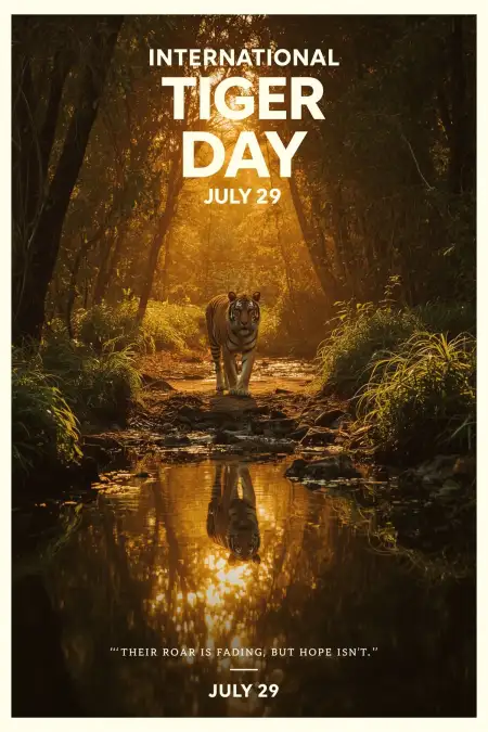 Beautiful Tiger Image For Awareness Campaign - Free International Tiger Day Download