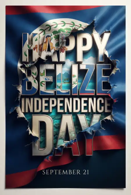 belize independence day 2026 typography design - Belize Independence Day 2026