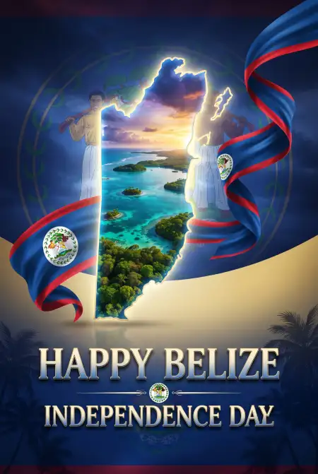 belize independence day celebration poster