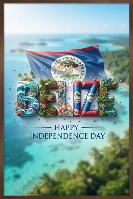 belize independence day digital greeting card 2026 - Belize Independence Day 2026