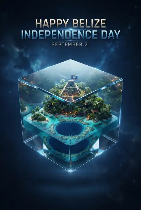 belize independence day event poster