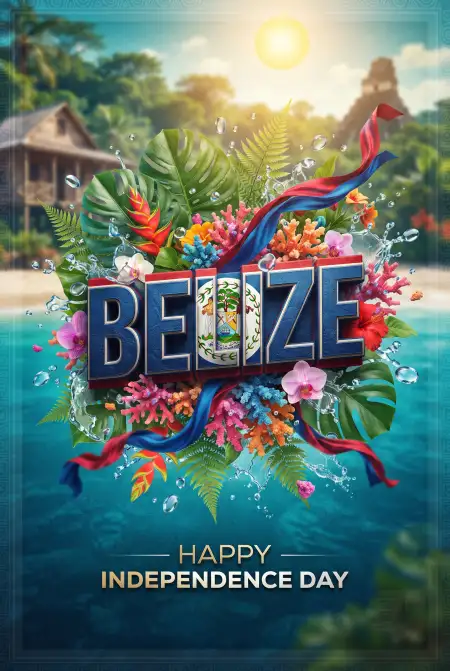 belize independence day greeting card free download - Flower Border For Greeting Card Template Free Download