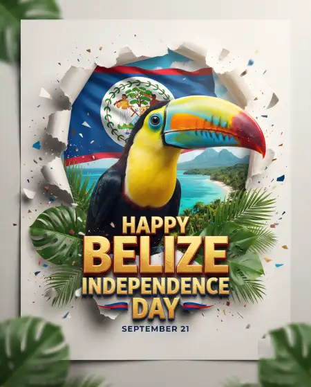 belize independence day instagram post design