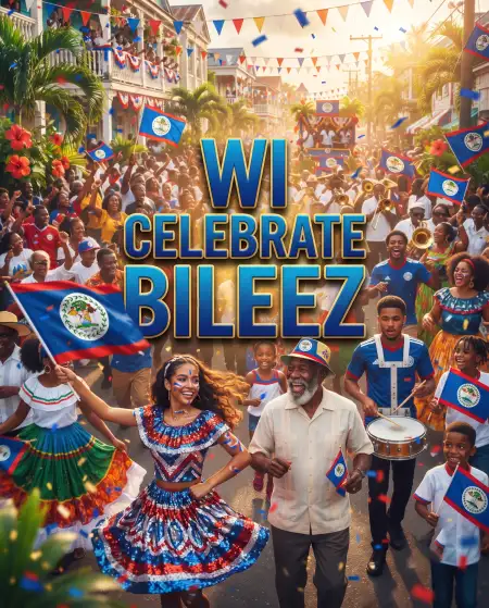 belize independence day kriol captions