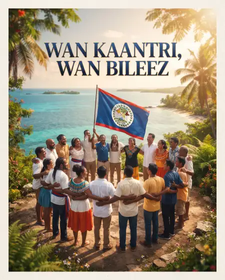 belize independence day patriotic poster