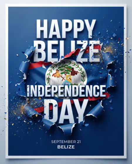 belize independence day vector design