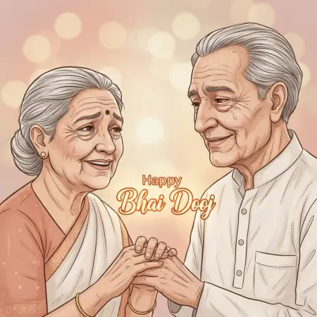 Best Emotional Happy Bhai Dooj Wishes For Elder Brother 2025 - Free Happy Bhai Dooj 2025 Download