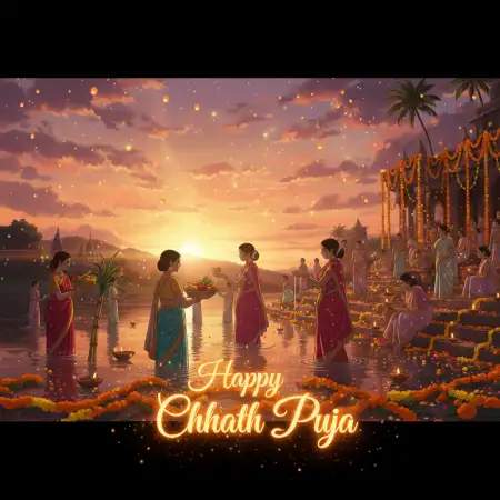 Free Best Happy Chhath Puja Greetings 2025 Images Background Download