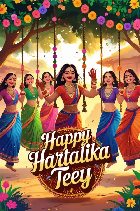 Best Happy Hartalika Teej 2025 Quotes For Wife - Free Happy Hartalika Teej 2025 Download