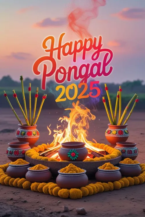 best happy pongal 2025 images with traditional tamil themes